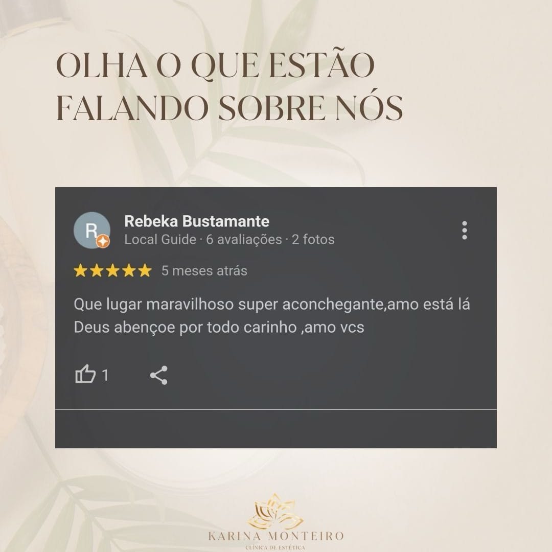 Avaliação de Rebeka Bustamante sobre o espaço de Karina Monteiro
